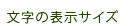 文字の表示サイズ